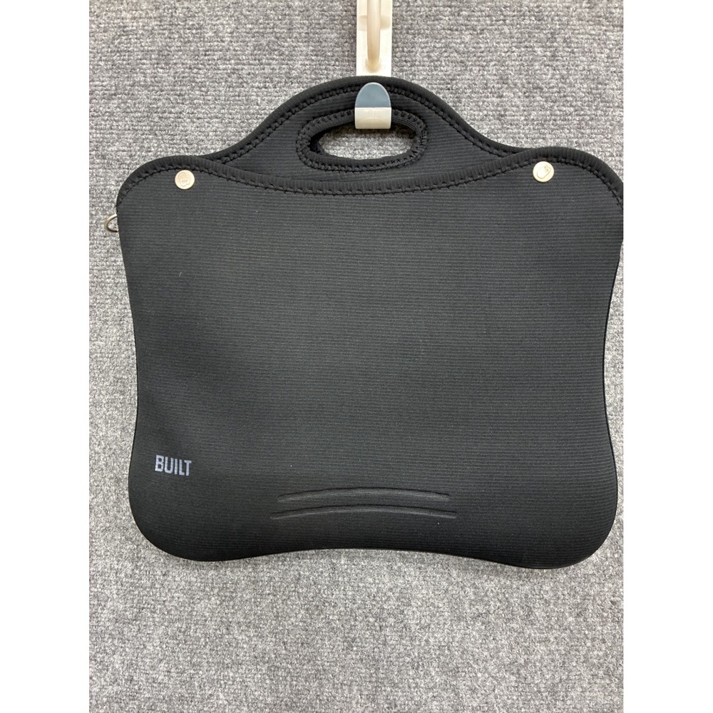 BUILT NY Black Neoprene Laptop Sleeve Case with Handle Water Resistant Zipper